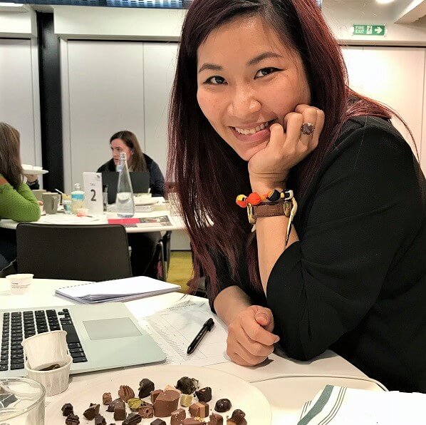 Cherrie Lo at a chocolate tasting